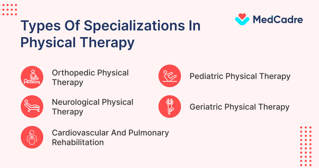 Types of specializations in physical therapy
